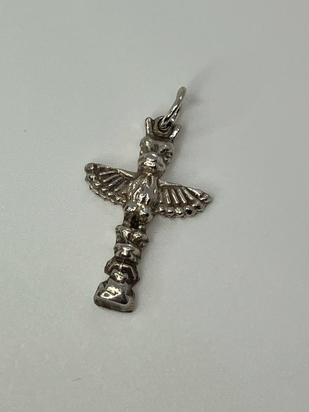 Vtg 925 Totem Pole Indigenous Sterling Silver Charm